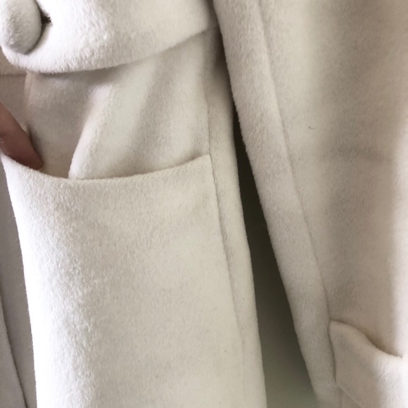 Angora wool ivory coat M - Picture 8 of 12